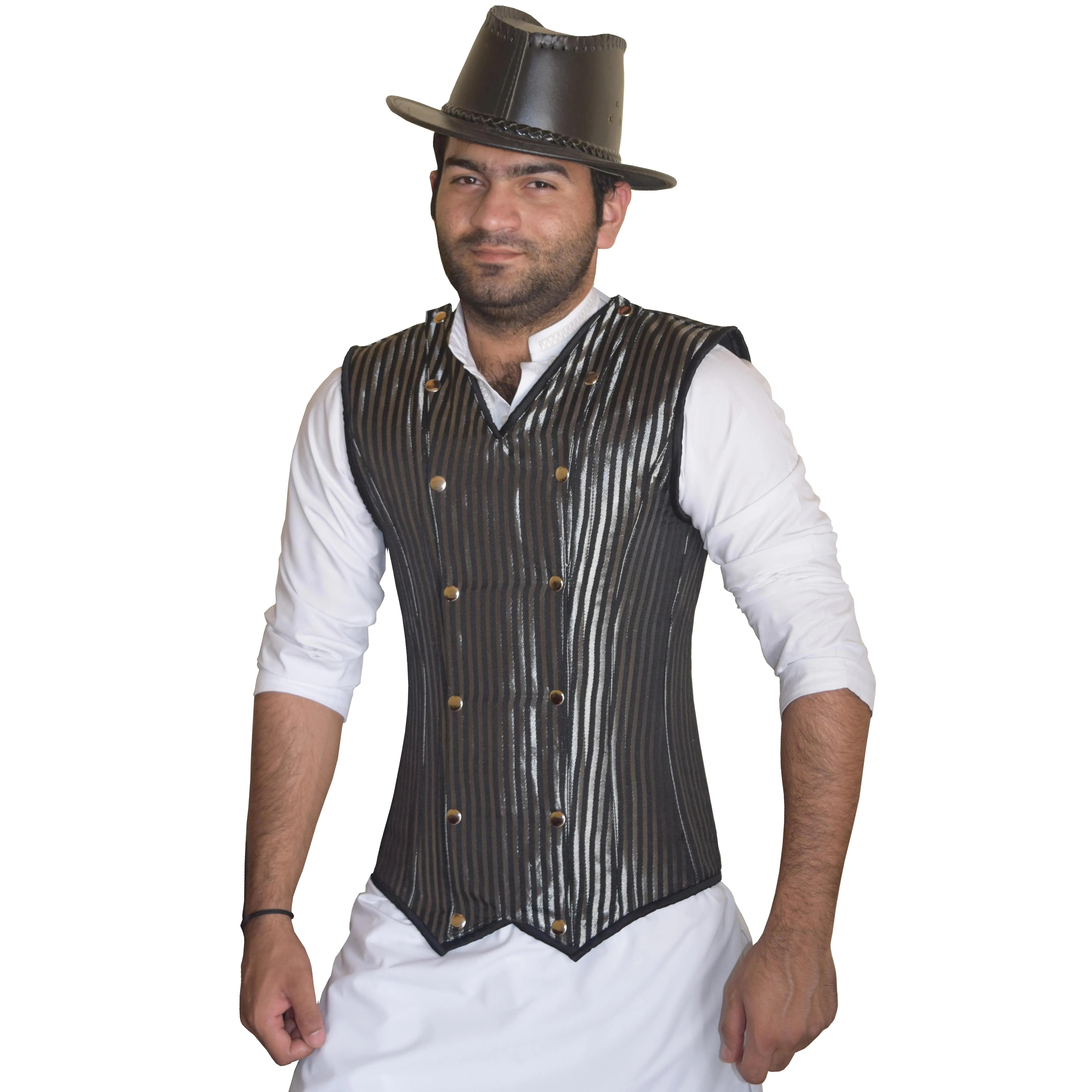 Мужской корсет из парчи