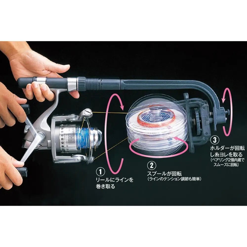 Japan Fishing Wire Line Spooler with Automatic Kink Elimination