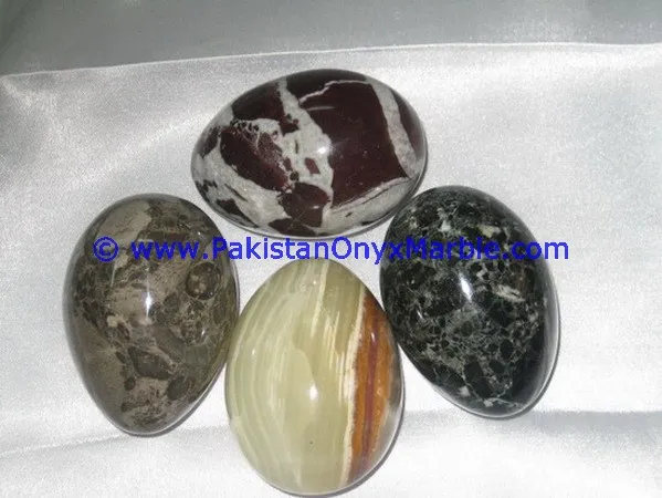 Pakistan Polished Multi Green Onyx Egg Handicrafts Marble Stone Carved Decoration for Home for Love Style
