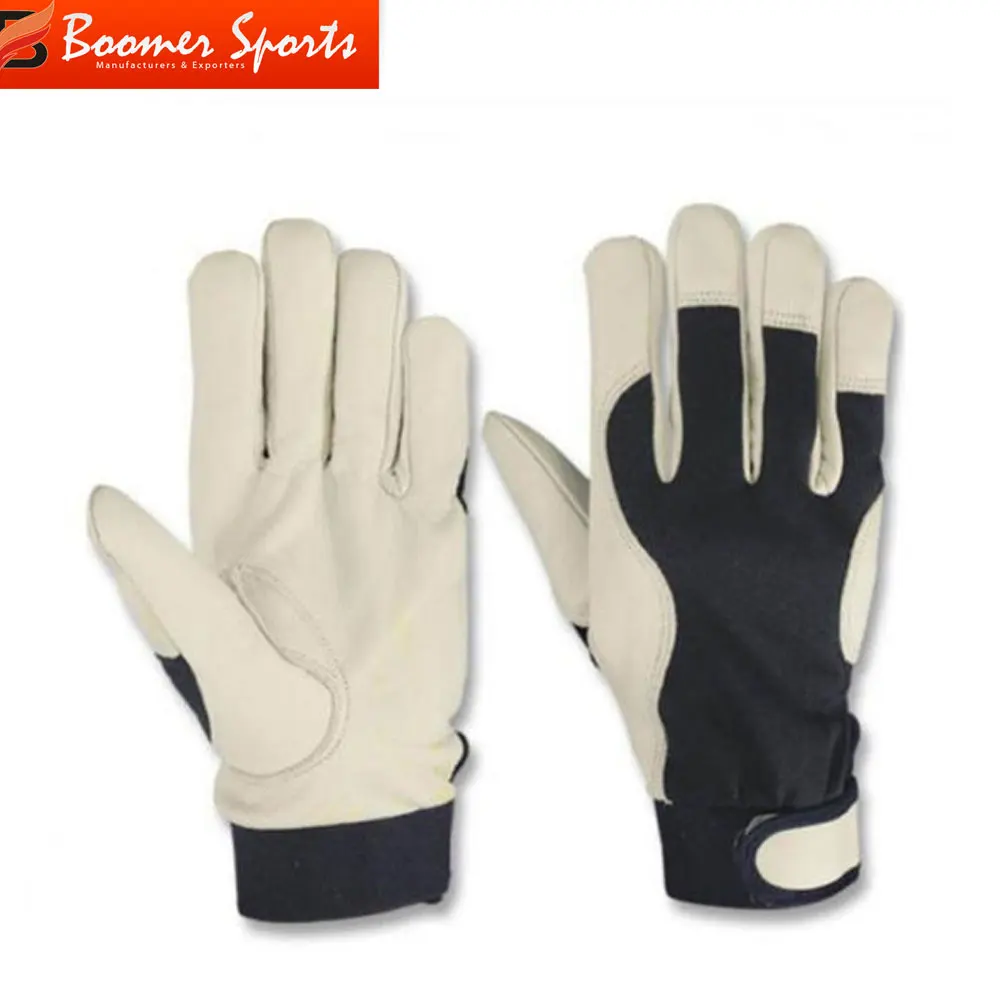 Cowhide leather safety gloves/ safety working gloves/ leather safety gloves