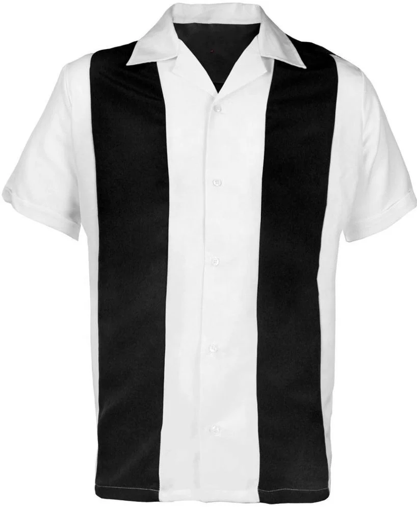 
custom two tone colorful retro sport bowling shirt for men 