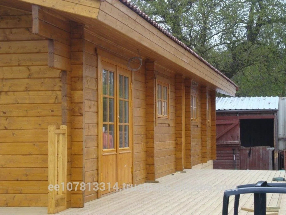 prefab cheap log cabin design kit UK caravan act specification mobile home energy saving green residential twin unit