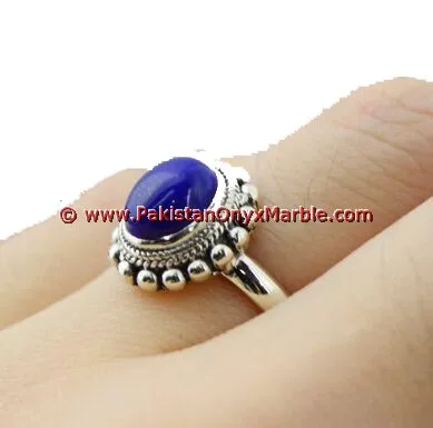 latest silver women big stone ring designs lapis lazuli jewelry ring