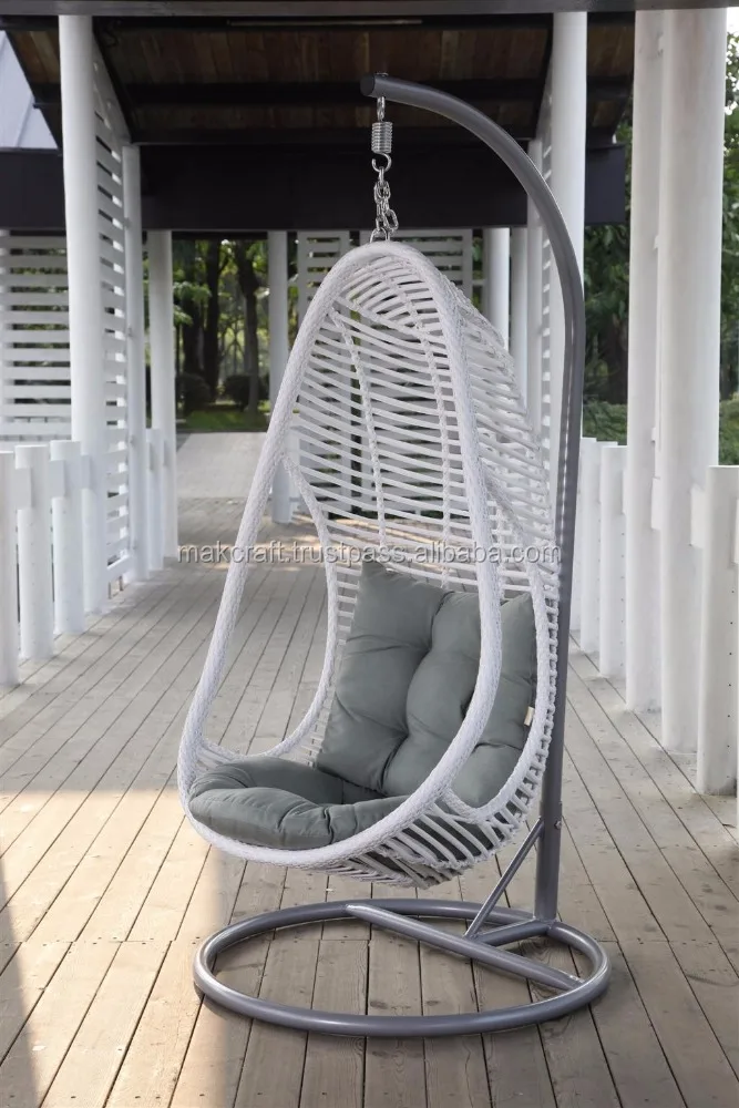 
Wicker rattan outdoor garden swing egg chair - Garden rattan swing egg chair - patio swing egg chair with steel frame furniture 