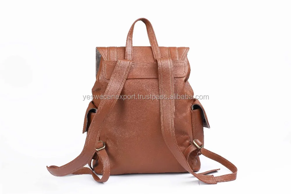 Best Selling Products Stylish Genuine Leather Laptop Backpack School Backpack Bag For Sale At Best Price