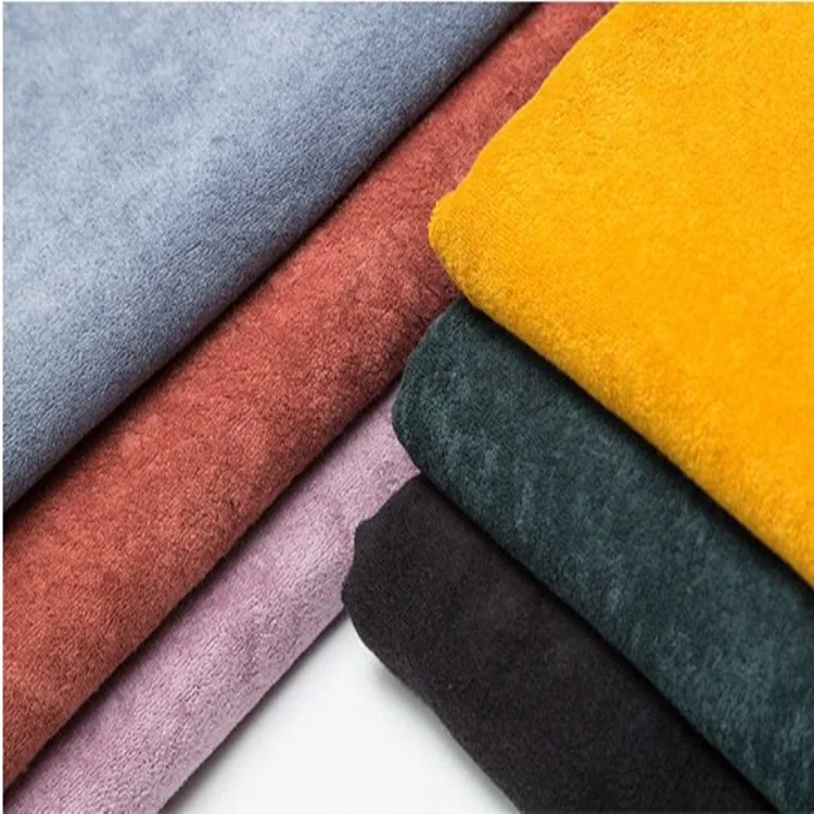High quality knit 100% cotton microfiber towel fabric for bath per meter
