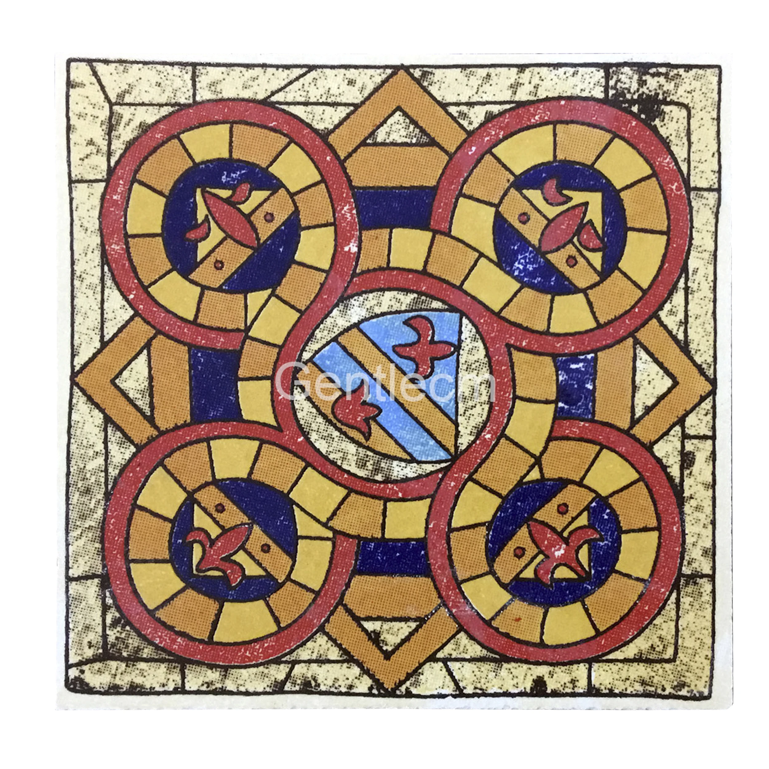 100x100mm  colorful decorative hand painted antique pattern floor tile  wall tiles ceramic art tile