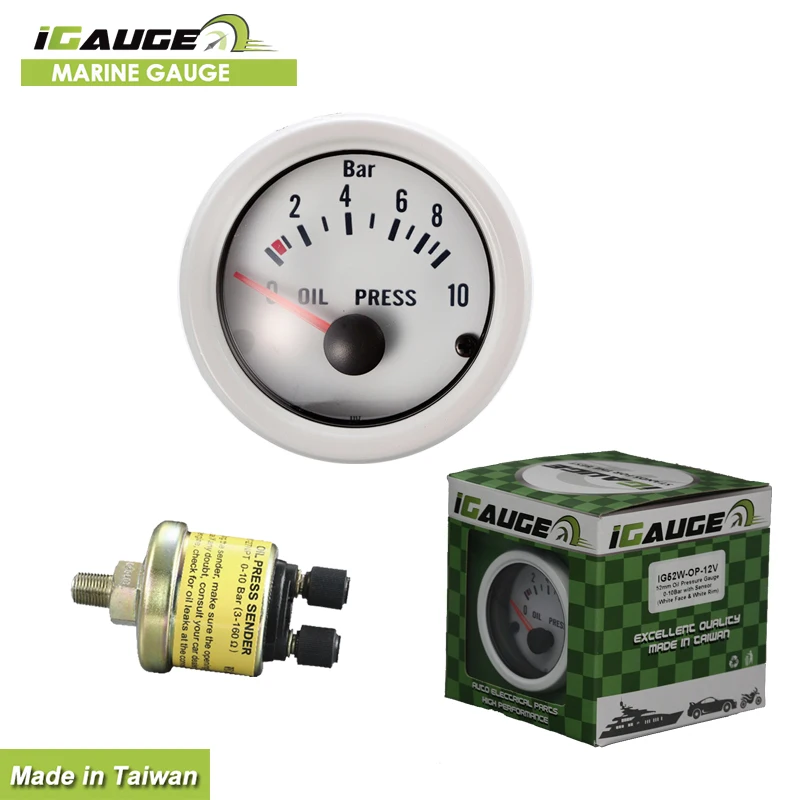 Factory Price Waterproof Pointer VDO Type Oil Pressure Gauge For Marine Automobile