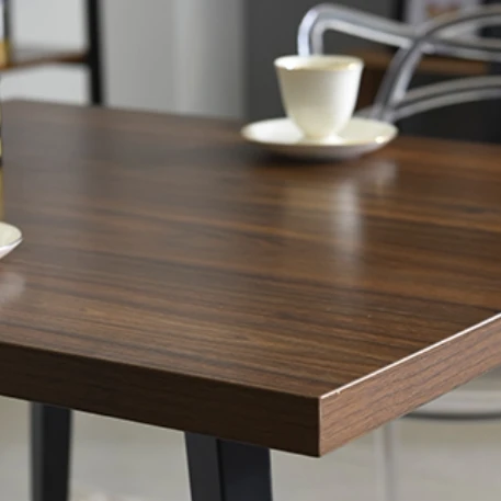 Metal Dining Table Metal Home Dining Table Industrial Wood Design, Wooden Modern Dining Room Furniture Kitchen Contemporary