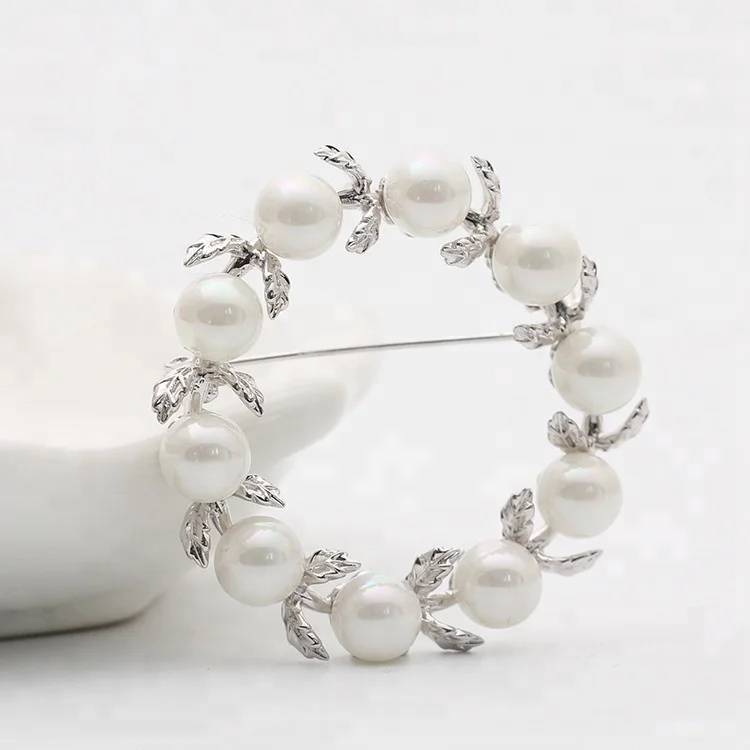 
Hot Sale Circle Ring Brooch Bouquet Bridal Pins for Wedding Invitation 