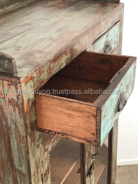 Indian reclaimed wooden small alimrah/Recycled wooden cabinet
