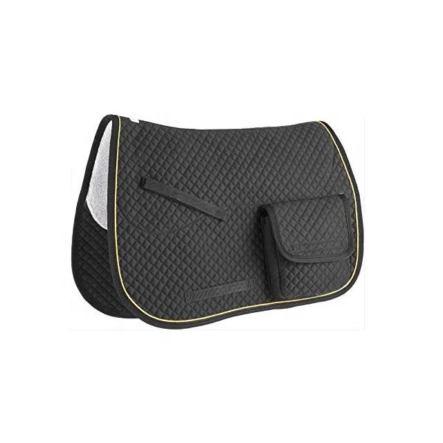 Diamond Quilted Corded Premium Fabric Horse English Saddle Pad