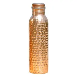 Hammered Copper  Water Bottle Stylish Joint Free with Ayurvedic benefited 100% pure & Leak Proof Bottle