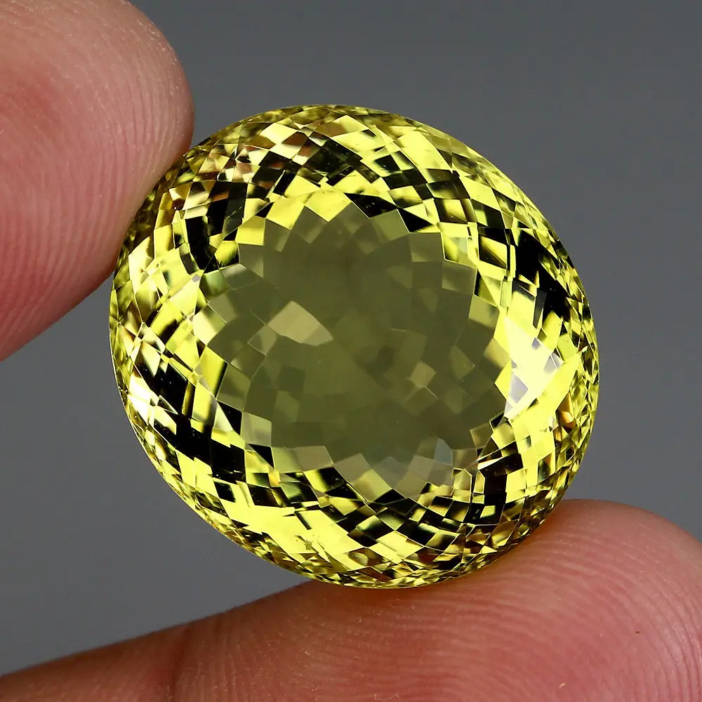 Clean Fabulous! Oval Cut 100%natural Top Yellow Lemon Quartz