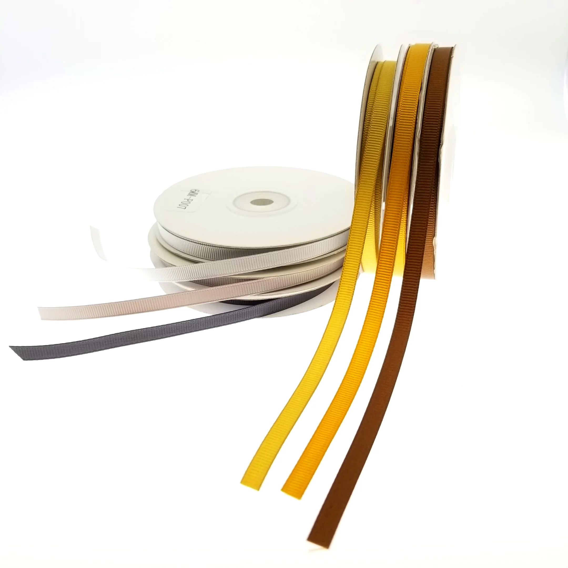Promotion 13 mm solid color polyester woven grosgrain ribbon