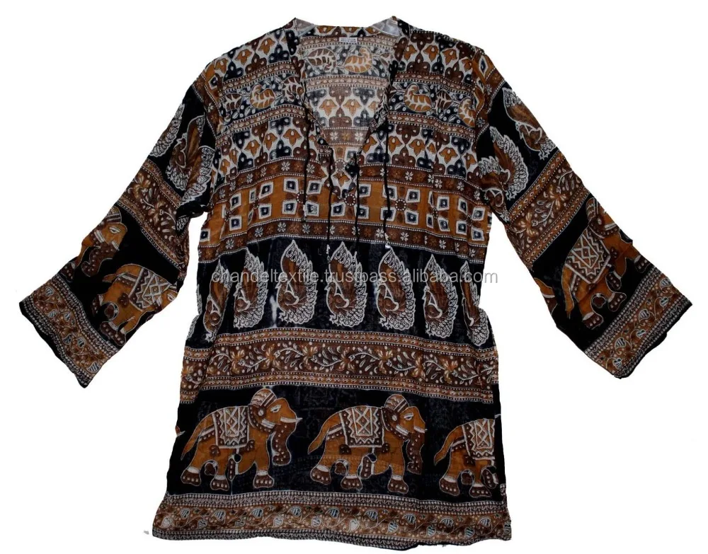 Indian boho cotton ethnic TOP HIPPIE vintage look TUNIC Dress Tunic Floral Animals Bollywood cotton blouse tunic top kurtis