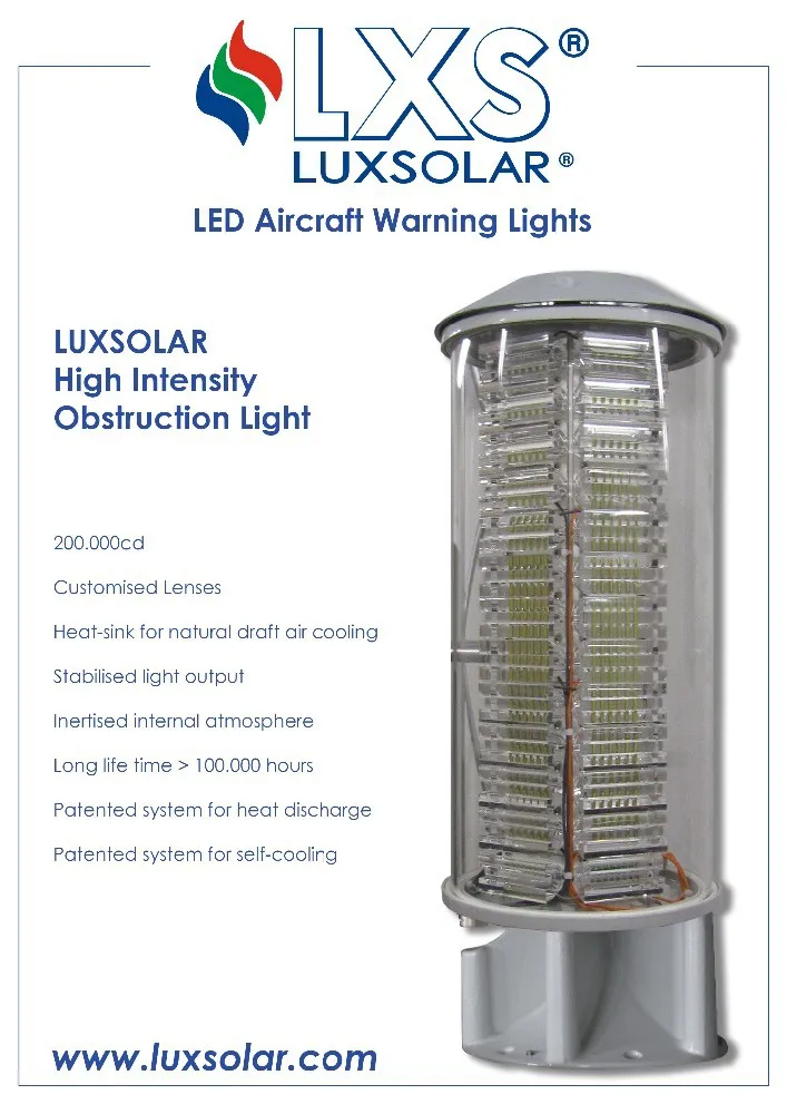 High Intensity Aviation Obstruction Light/ aircraft lighting system, ICAO HIOL Type A/AB