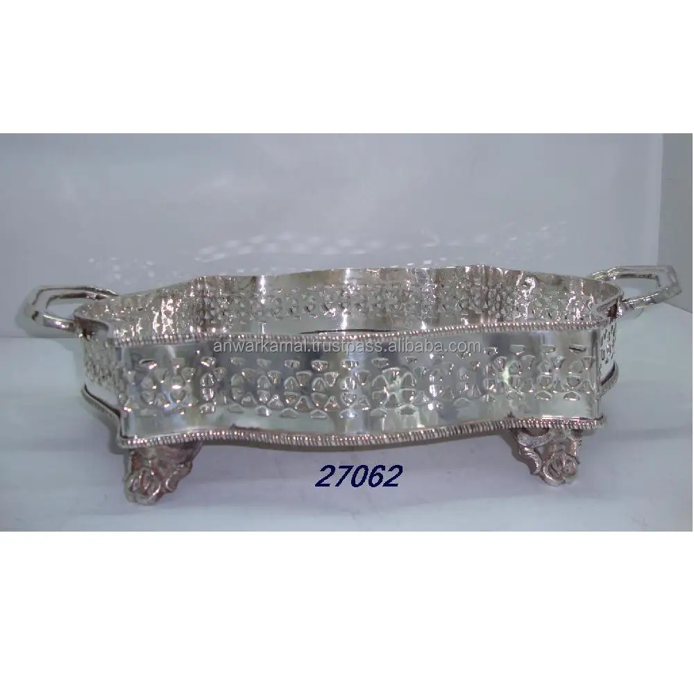 Brass Silver Plated Serving Trays