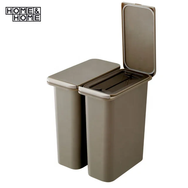 Easy to use stink leakage preventing deodorizing trash bin with inner lid for reducing odors , with rubber packing
