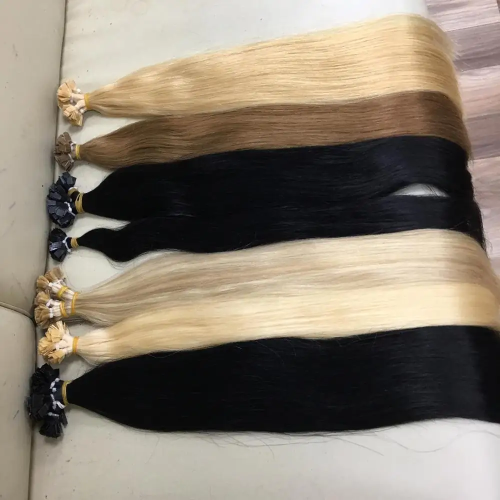 BALAYAGE FLAT TIPS HAIR EXTENSION DOUBLE DRAWN VIETNAMESE HAIR
