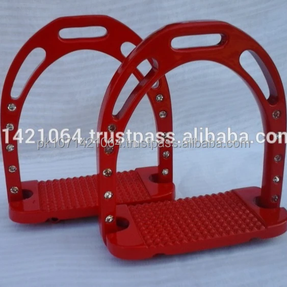 HORSE JIN ALUMINUM LIGHT WEIGHT STIRRUPS WITH CRYSTALS WITH VERITY  OF COLOR