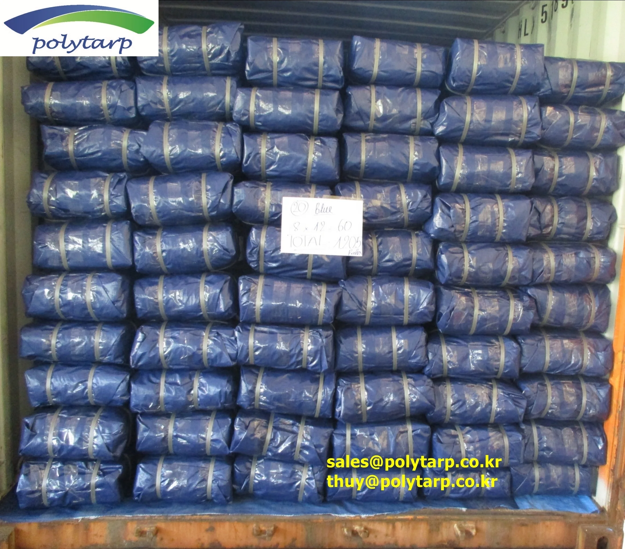 White PE Tarpaulin - Ready made sheet - Plastic corners reinforcement - UV treatment - Korean standard - Made in Vietnam