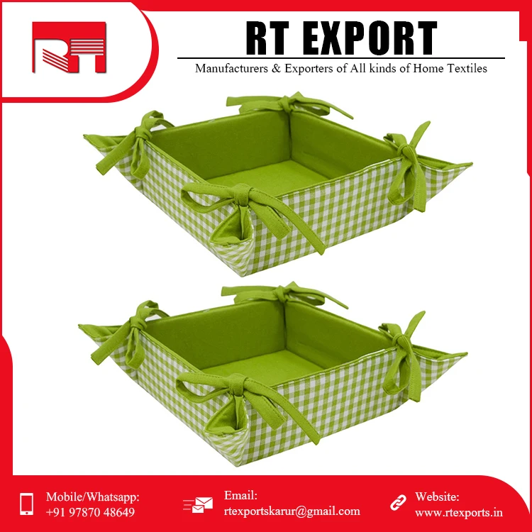 Горячая распродажа лучшее качество Подгонянная Форма экологически чистая хлопковая корзина для хлеба по разумной цене