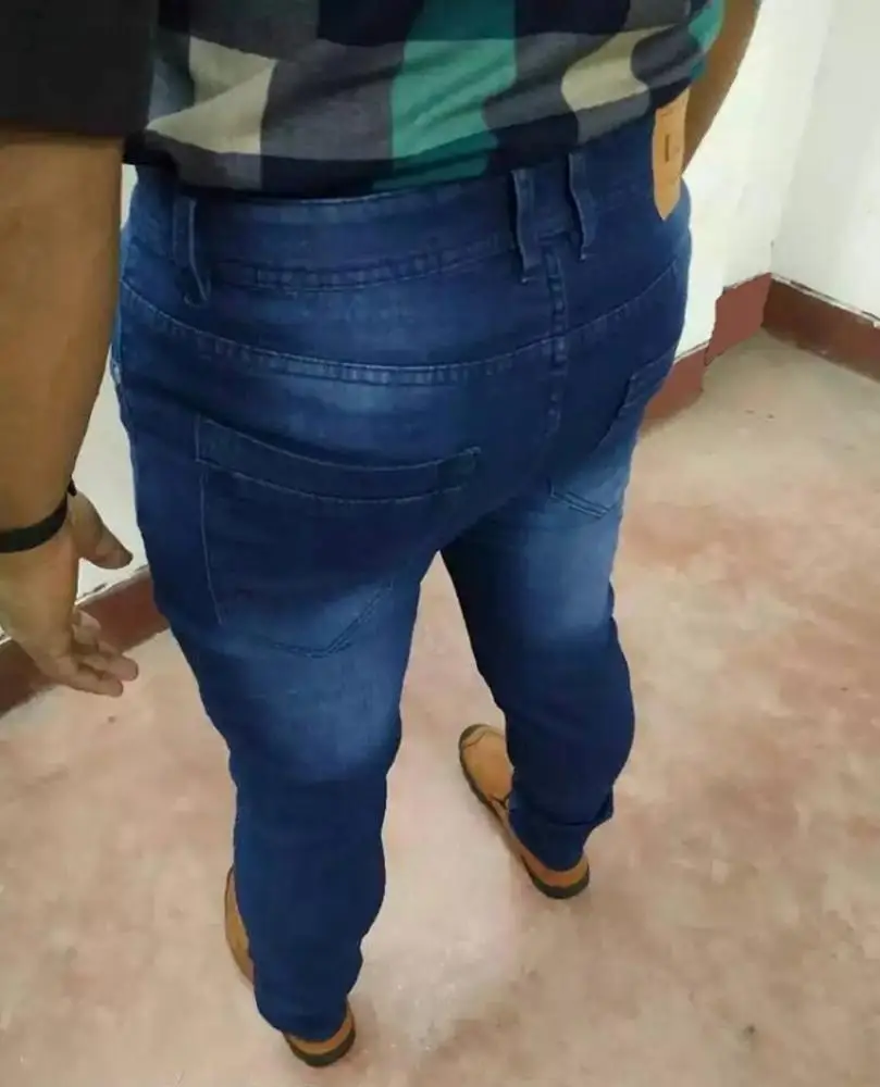 Bangladeshi New Arrival Cotton Exportable Super Skinny Means Jeans Stretch Ripped Biker Distressed Denim Jeans  Pants