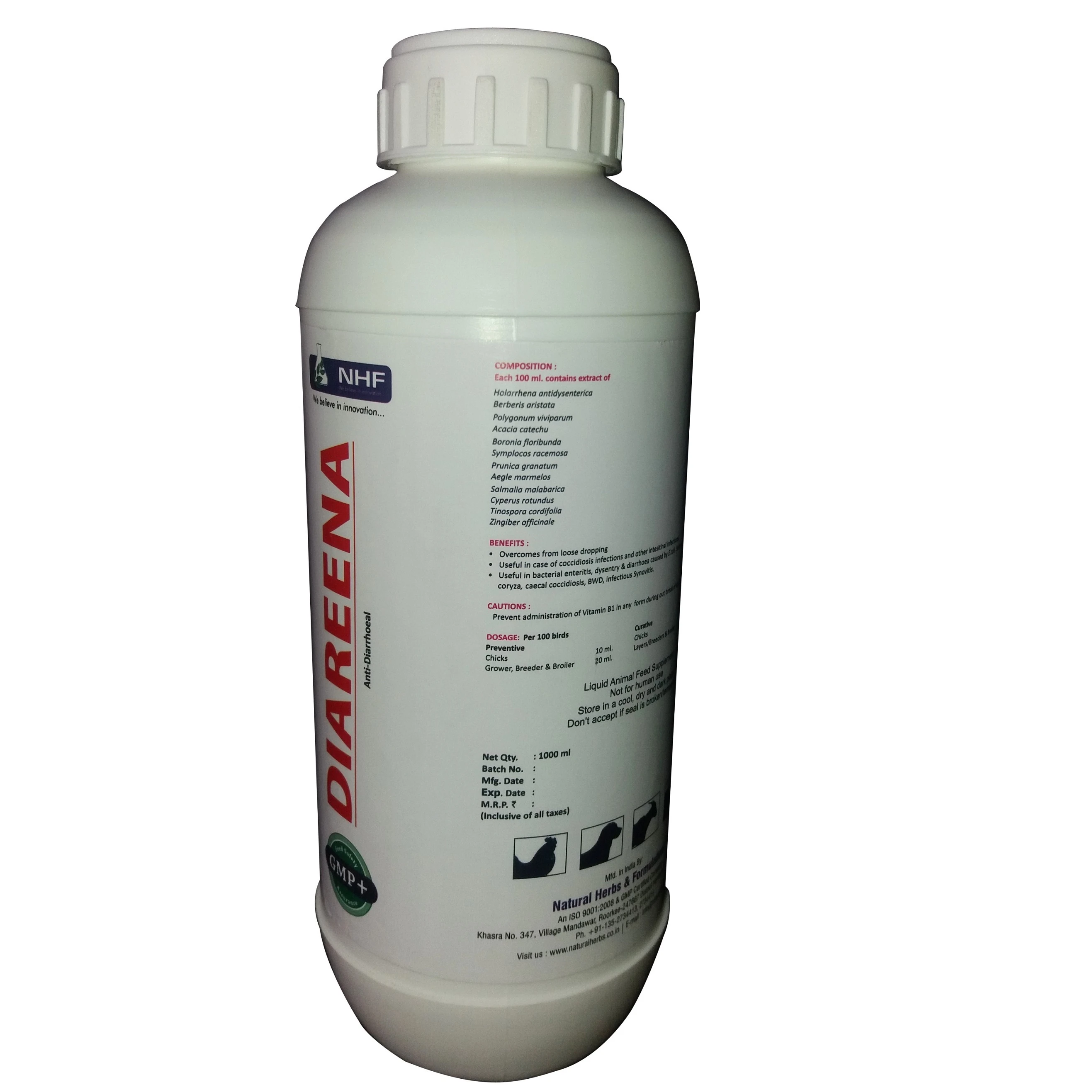 Healthcare supplement for treating bloody diarrhea & dysentery in poultry birds without any side effects maximum effect-Diareena