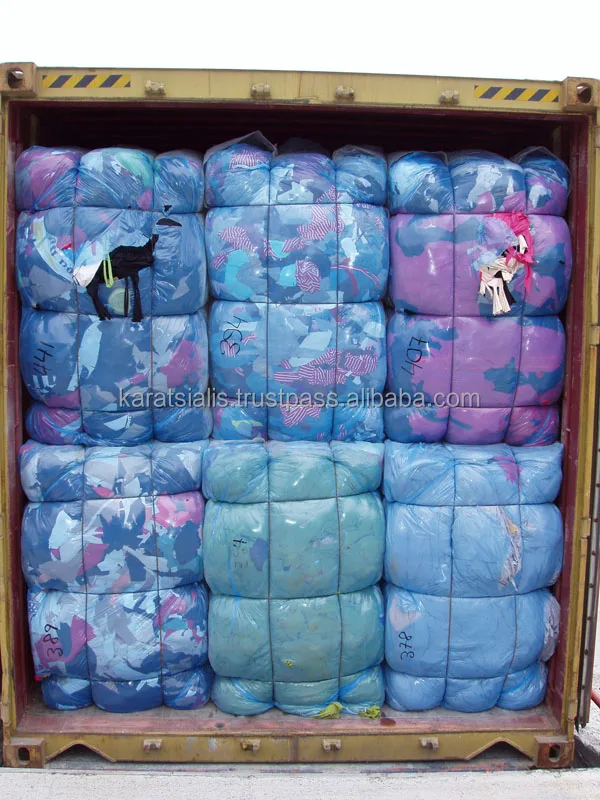 
FABRIC CUTTINGS MIX COLORS AND MIX QUALITY (COTTON - LYCRA, COTTON etc.) BALES (TEXTILE WASTE) FOR FELT 