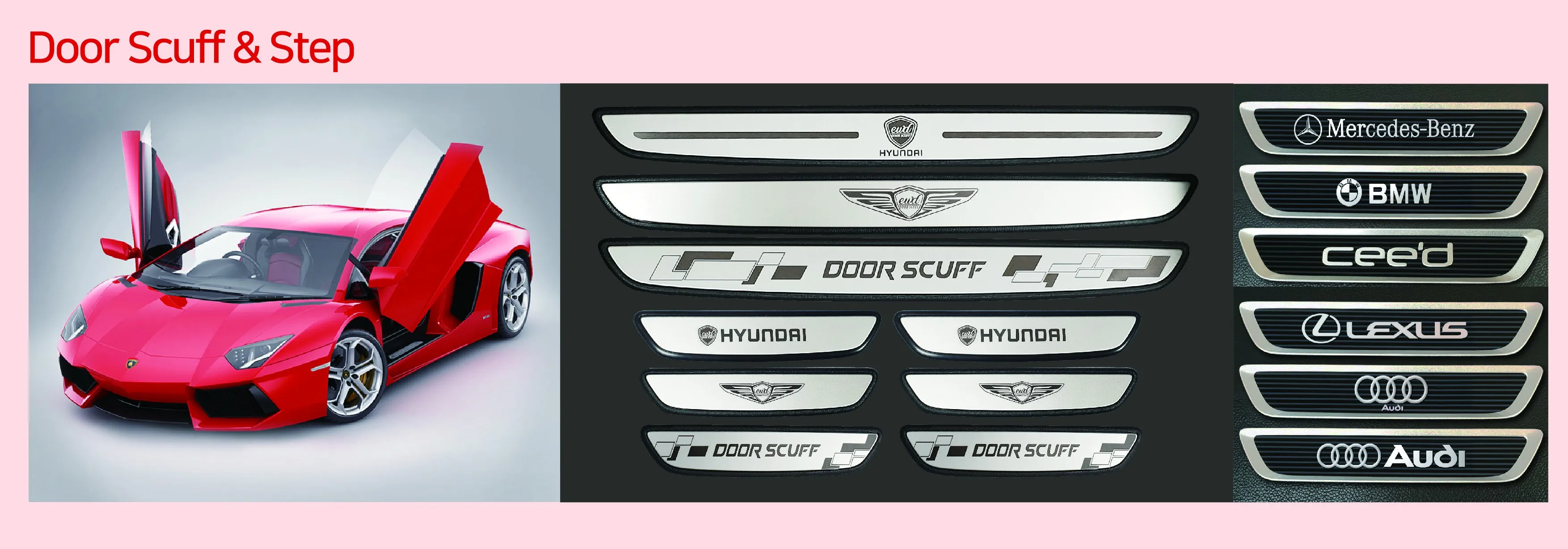 Door Step for Automotbile & Vehicles Nano-Coating Surface Treatmented