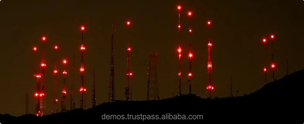 
Wetra aircraft warning lights with photocell and alarm outputs for the bridges confirmty ICAO FAA 