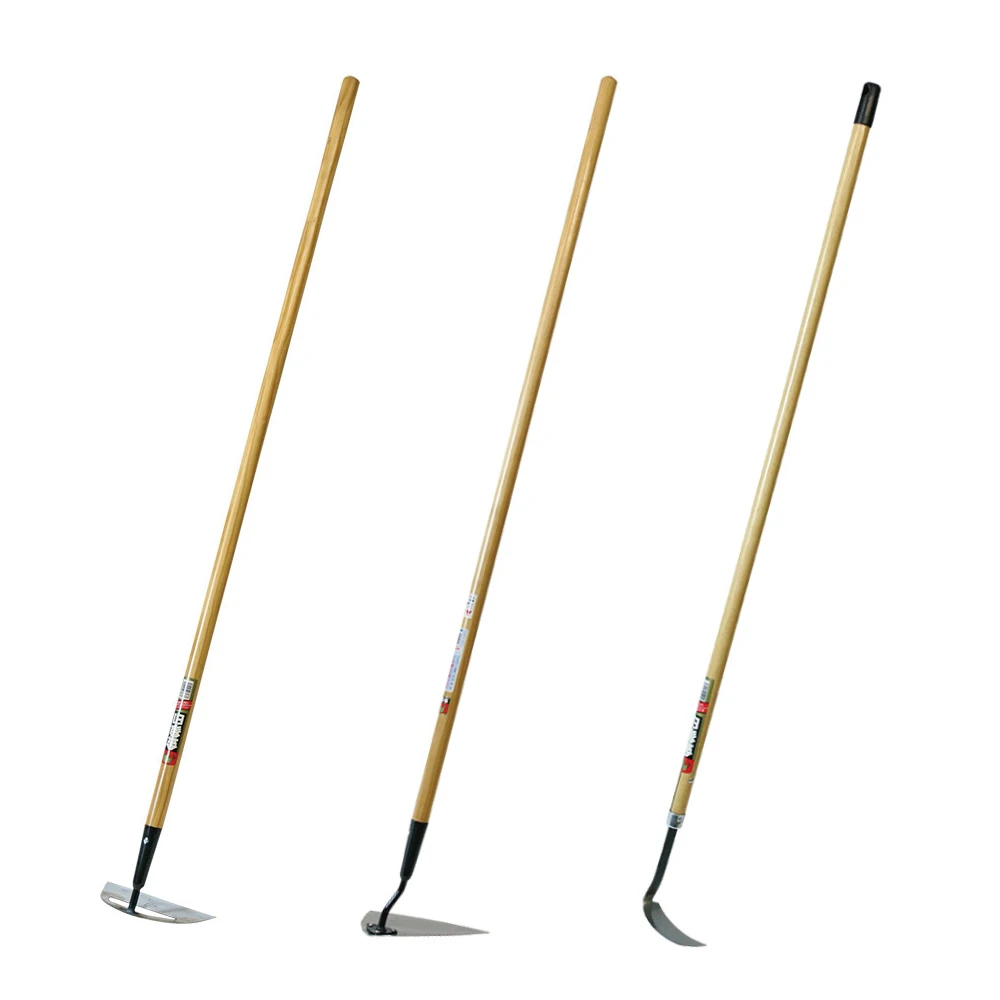 Ease-of-use household hand tools with wooden handle weeding hoe gardenig farming heavy duty