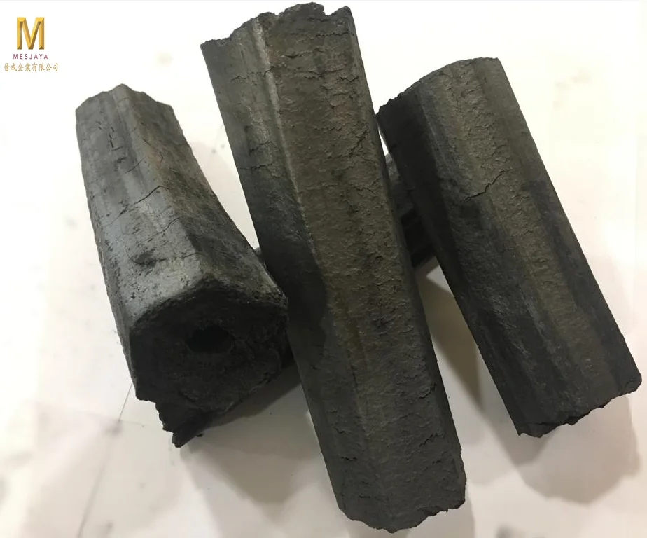 Древесный уголь для барбекю, брикетный древесный уголь шестиугольной формы