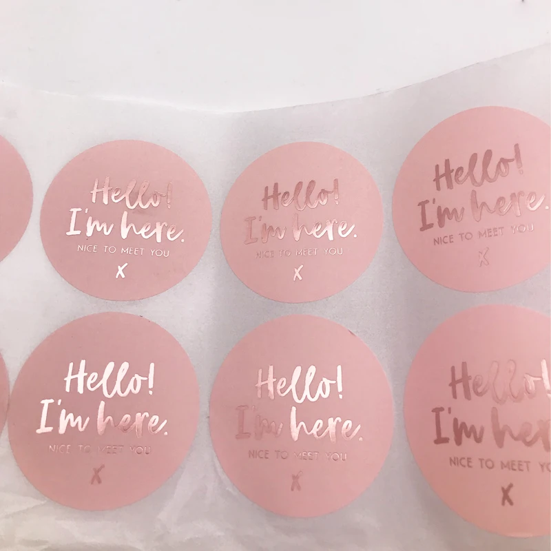 Custom Gold Foil Sticker, Adhesive Cosmetics Label Printing Roll,Hot Foil Stamping Round Logo Sticker for Perfume Bottle