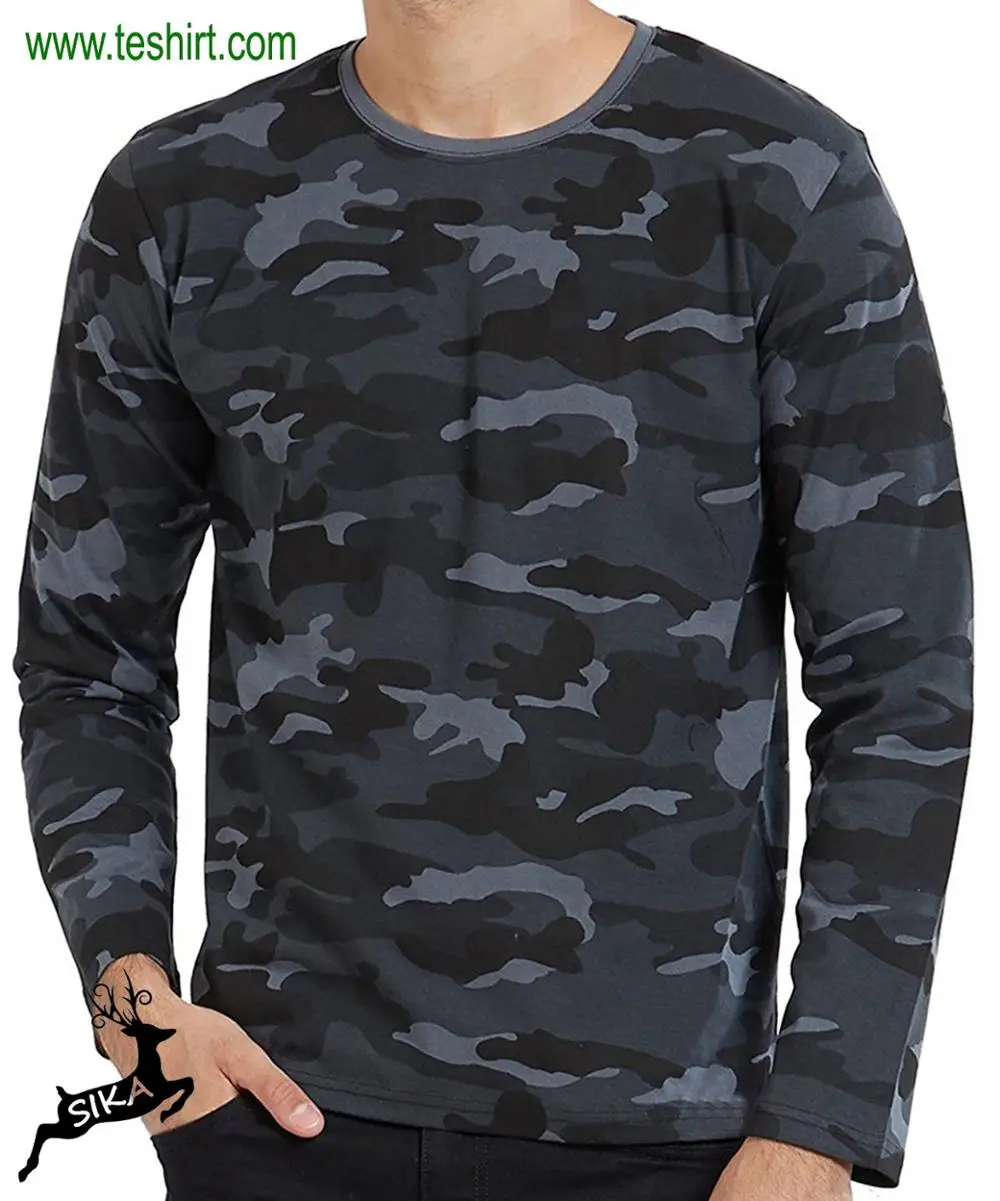 Oem design Wholesale Low Price Men Short Sleeve Cotton Camo Printed T Shirts
