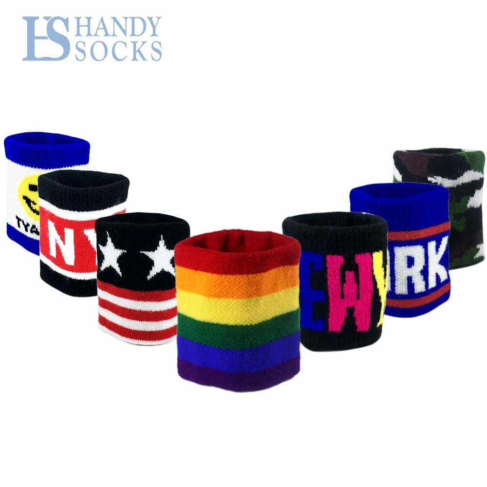 Table tennis badminton cotton basketball squash golf bowling running sport gym rainbow compression towel wristbands sweatbands