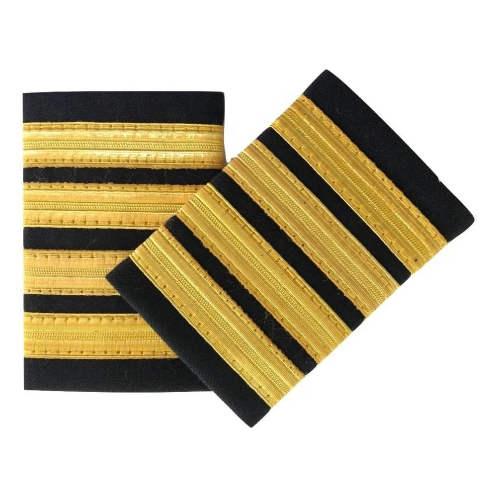 High quality custom rank shoulders military shirts epaulets-Pilot Uniform Epaulets - Epaulettes
