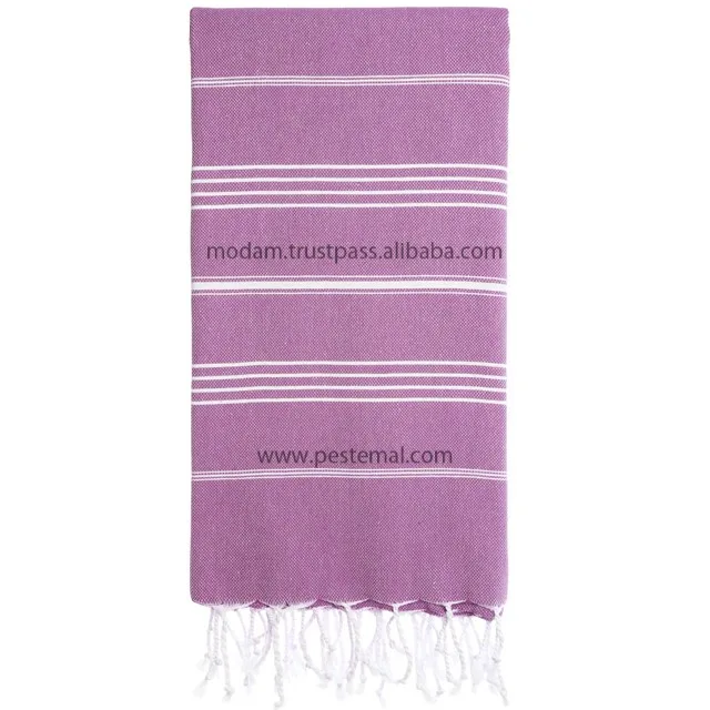 Pure Pestemal Wholesale Custom Beach Towel Turkish Super Absorbent Towels with Logo Customized Print Sand Free 100% Cotton