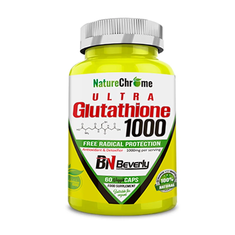 
Glutathione Skin Whitening 60 Vegetal Capsules. GMP. 1000 mg per serving. Anti-aging formula 