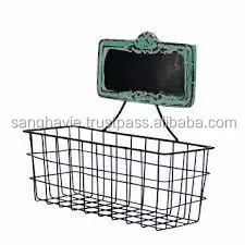 METAL WIRE IRON FRUIT BASKET WITH COPPER HANDLE KITCHEN DECORATIVE METAL BASKET KITCHEN DECORATIVE METAL WIRE BASKET