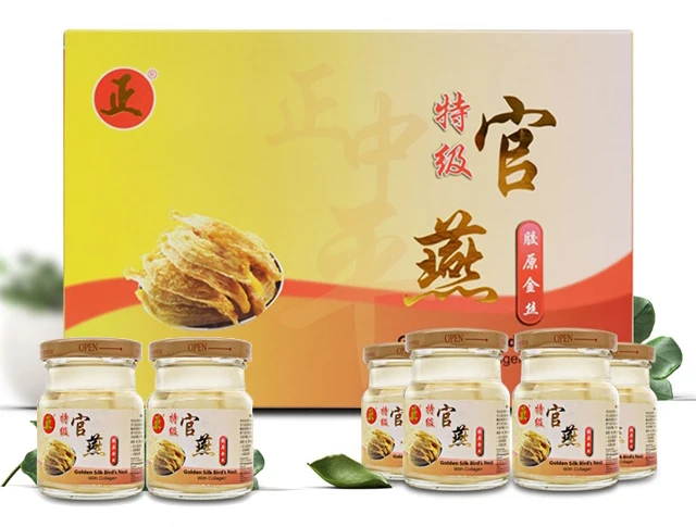
ZTP Golden Silk Edible Bird Nest For Sale With Collagen 