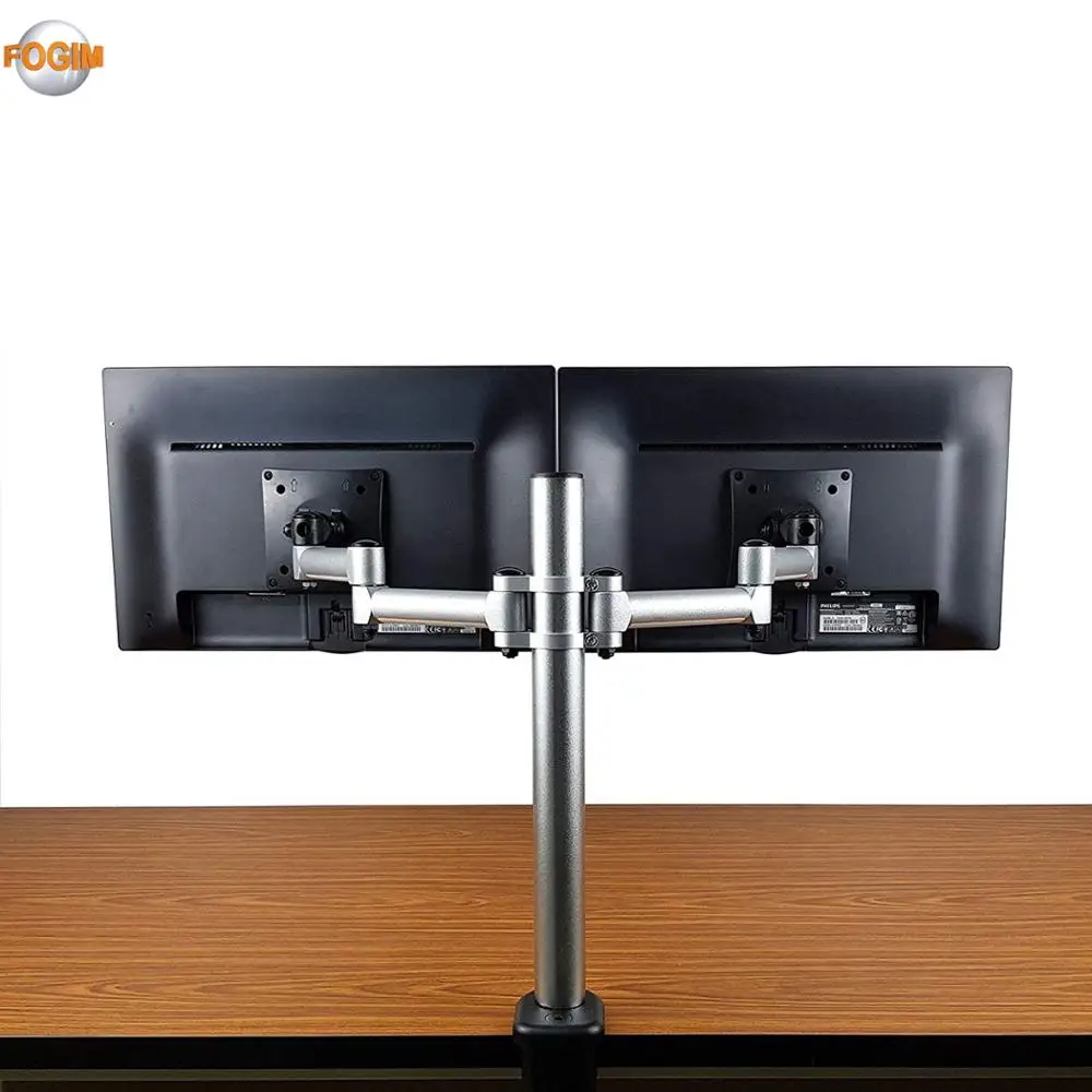 Dual LCD Monitor Arm Space Generator -Black (Desk Clamp / Grommet Mount)