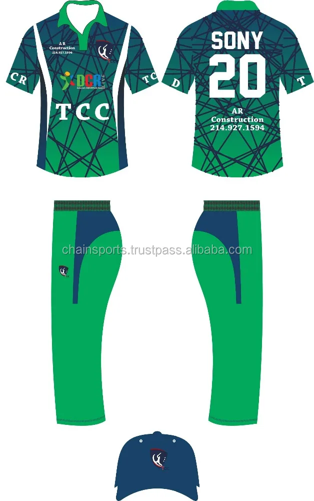 
Custom DesignedSublimation Cricket Uniforms For Team Clubs 