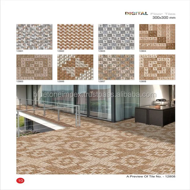 Nice Design Black White Tiles 30 x 30cm Polished Ceramic Floor Tiles