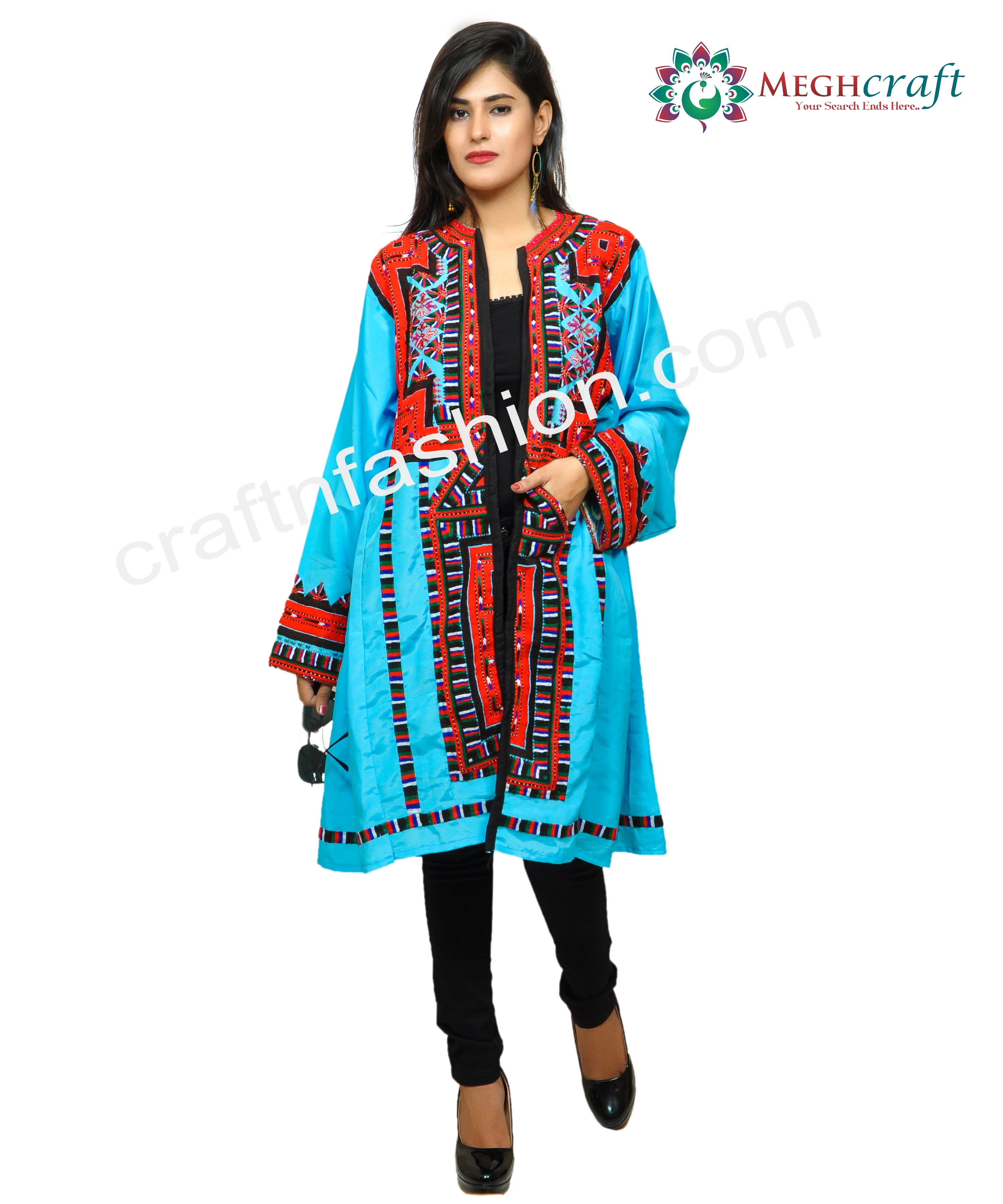 Индо в западном стиле с длинными балочи куртка-афгани Кути стиль женский жакет ручной афгани стиль Banjara куртка