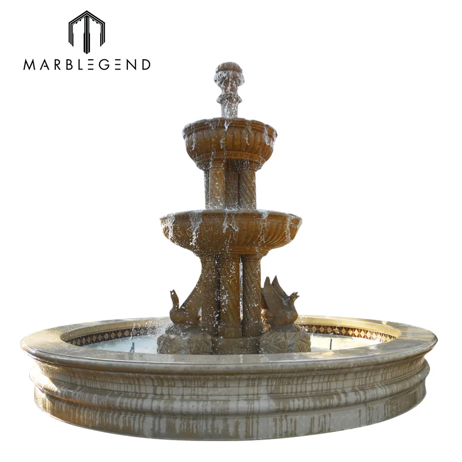 factory price wholesale garden stone fountain product large outdoor China marble water fountain for backyard decor