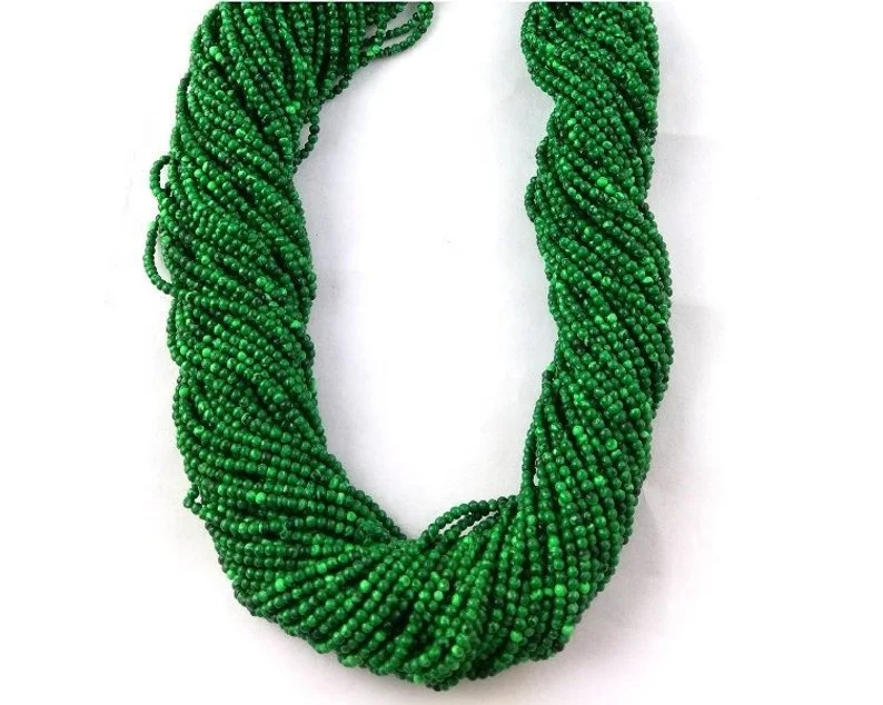 
Malachite Round Plain Beads Strand 