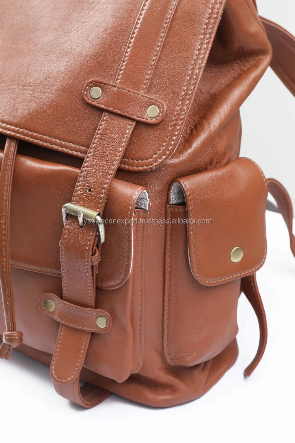 Best Selling Products Stylish Genuine Leather Laptop Backpack School Backpack Bag For Sale At Best Price