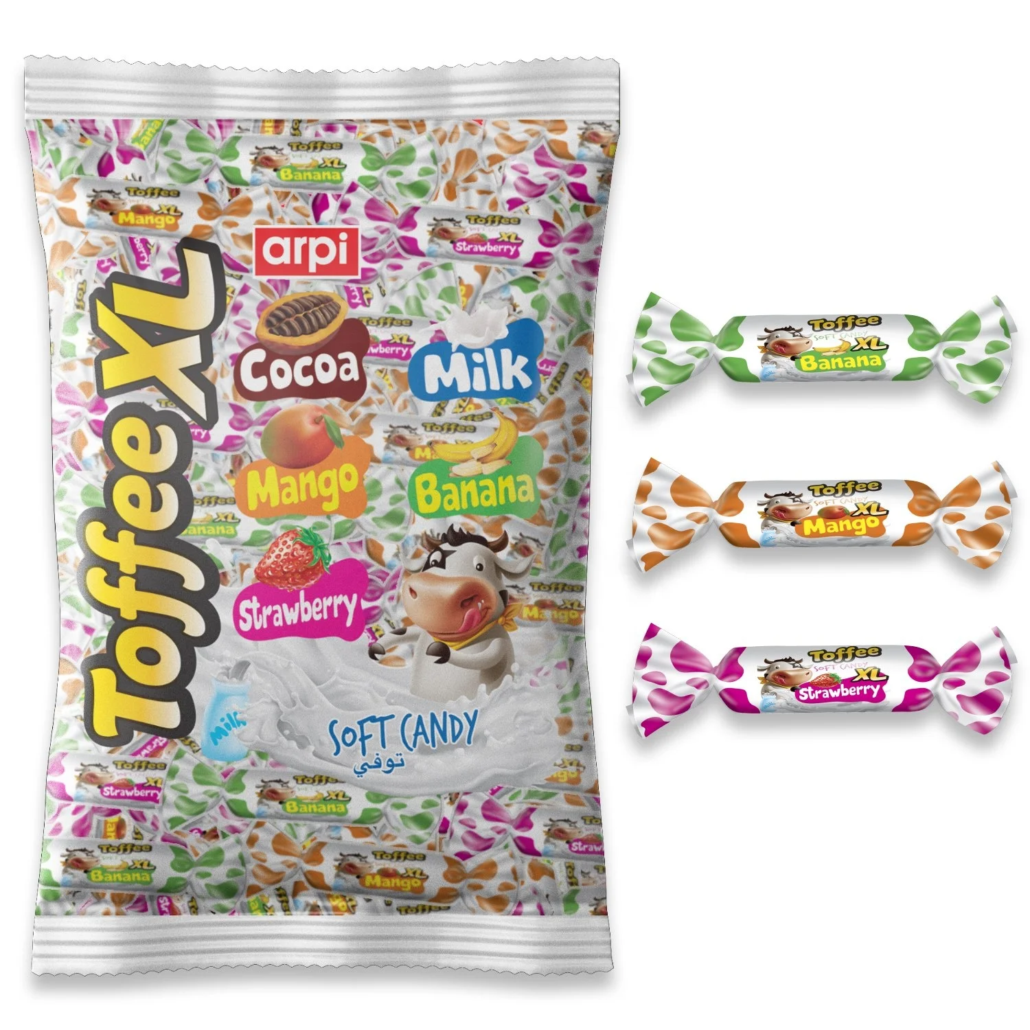 
Toffee XL Fruity Soft (Chew) Candy 1 KG Bag 